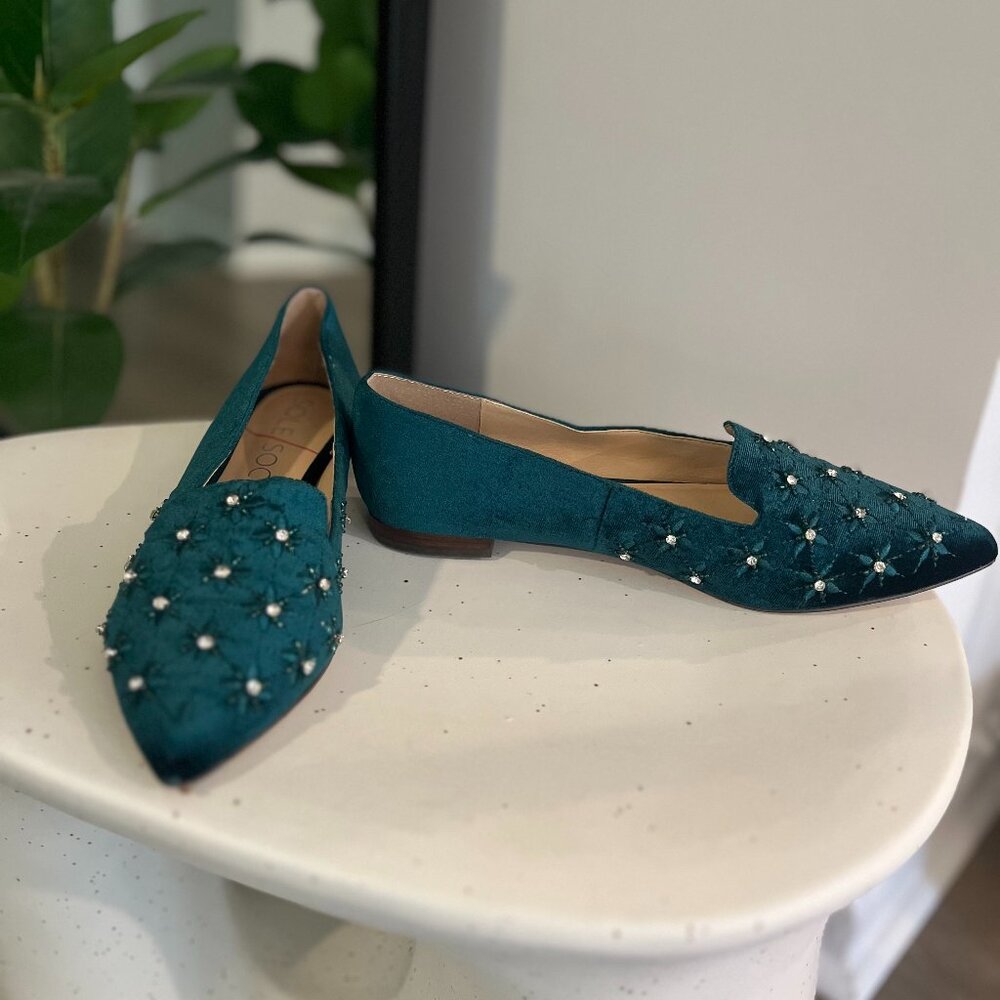 Sole Society Embellished Letticah Flats - Emerald